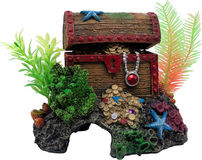 GloFish Cycle XL Treasure Chest Aquarium Decor - New!