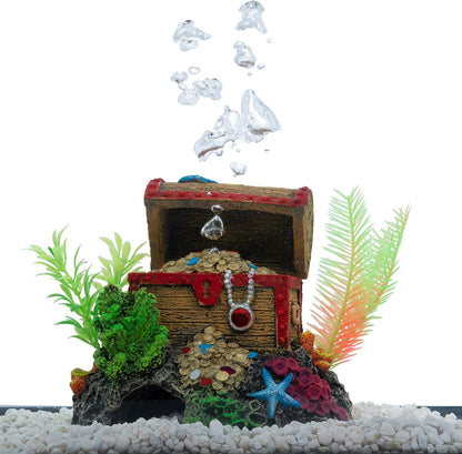 GloFish Cycle XL Treasure Chest Aquarium Decor - New!