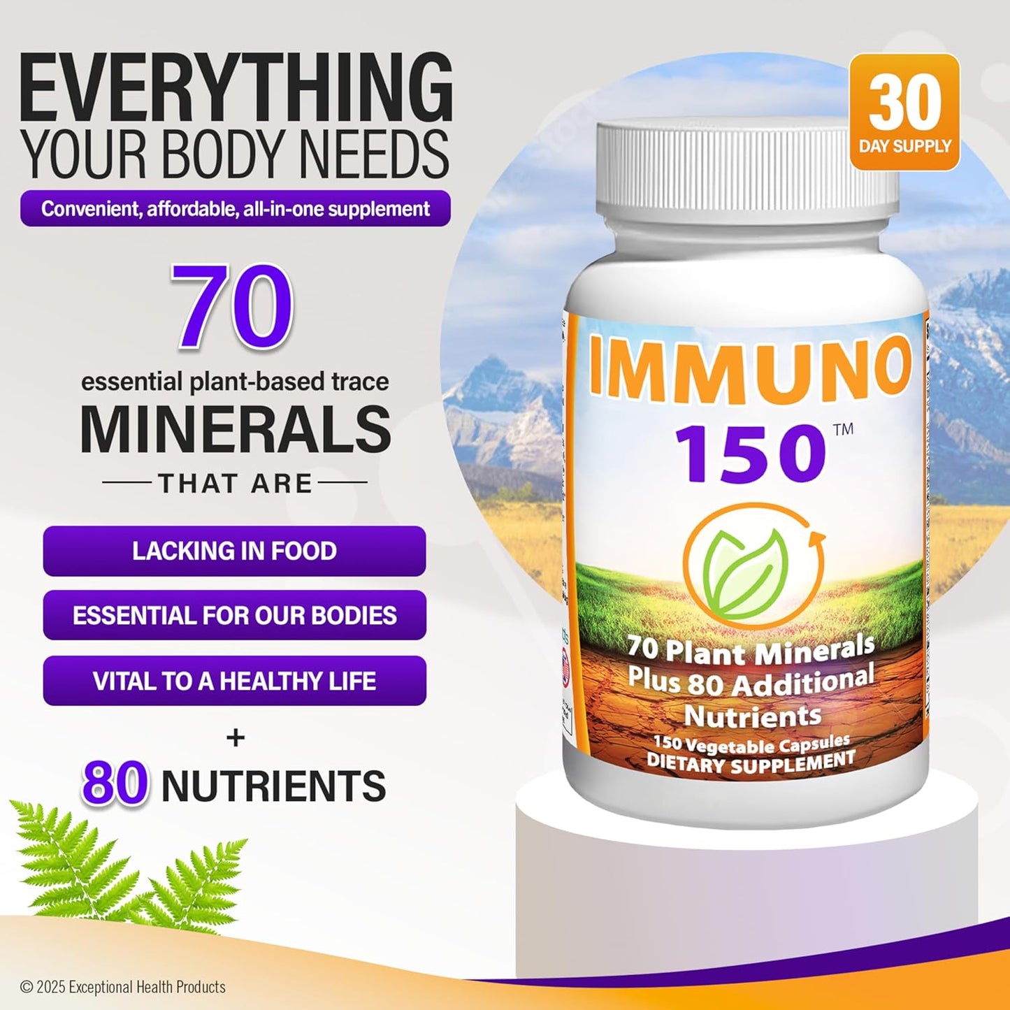 Immuno 150, As Seen On TV, 150 Capsules, 30 Servings, Immune System Support & Boost, Exp. 4/27