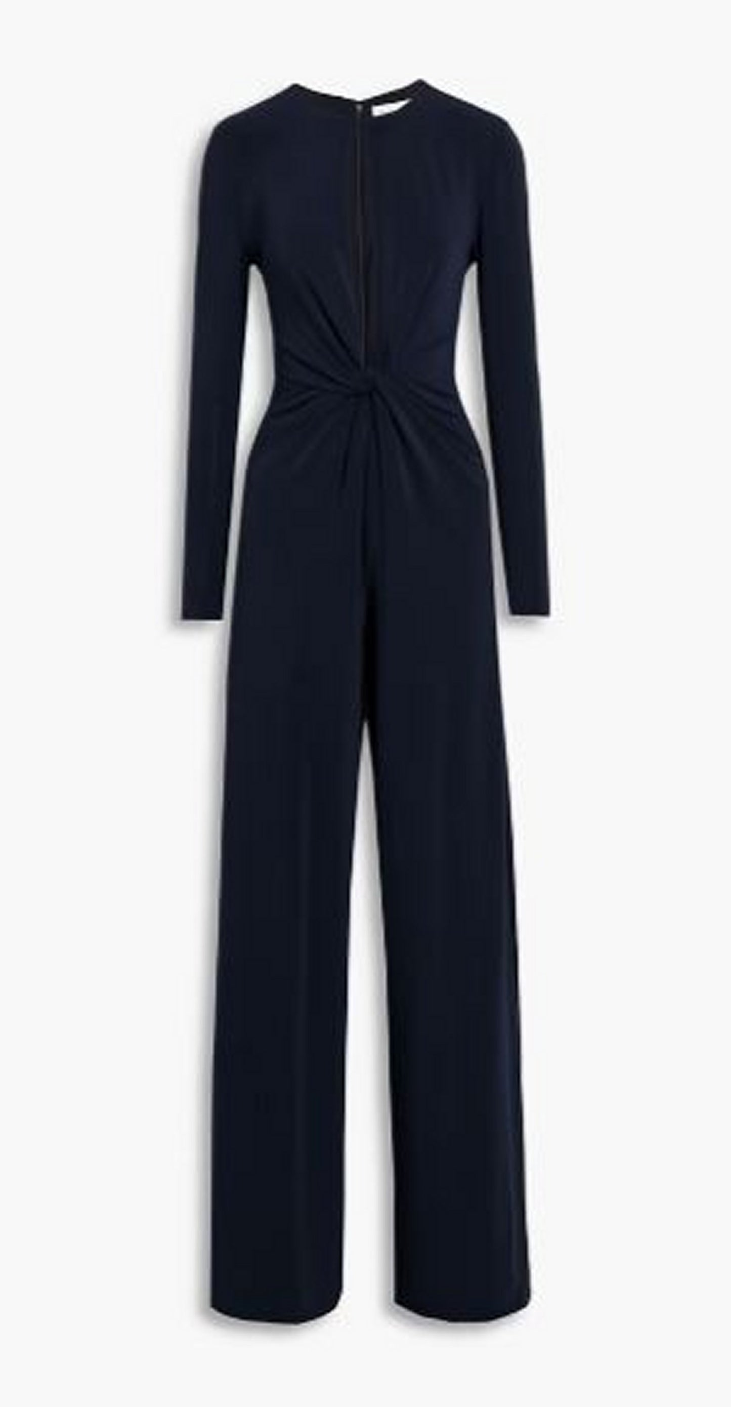 HALSTON EVENING Kathryn Twist Cutout Jumpsuit, Navy