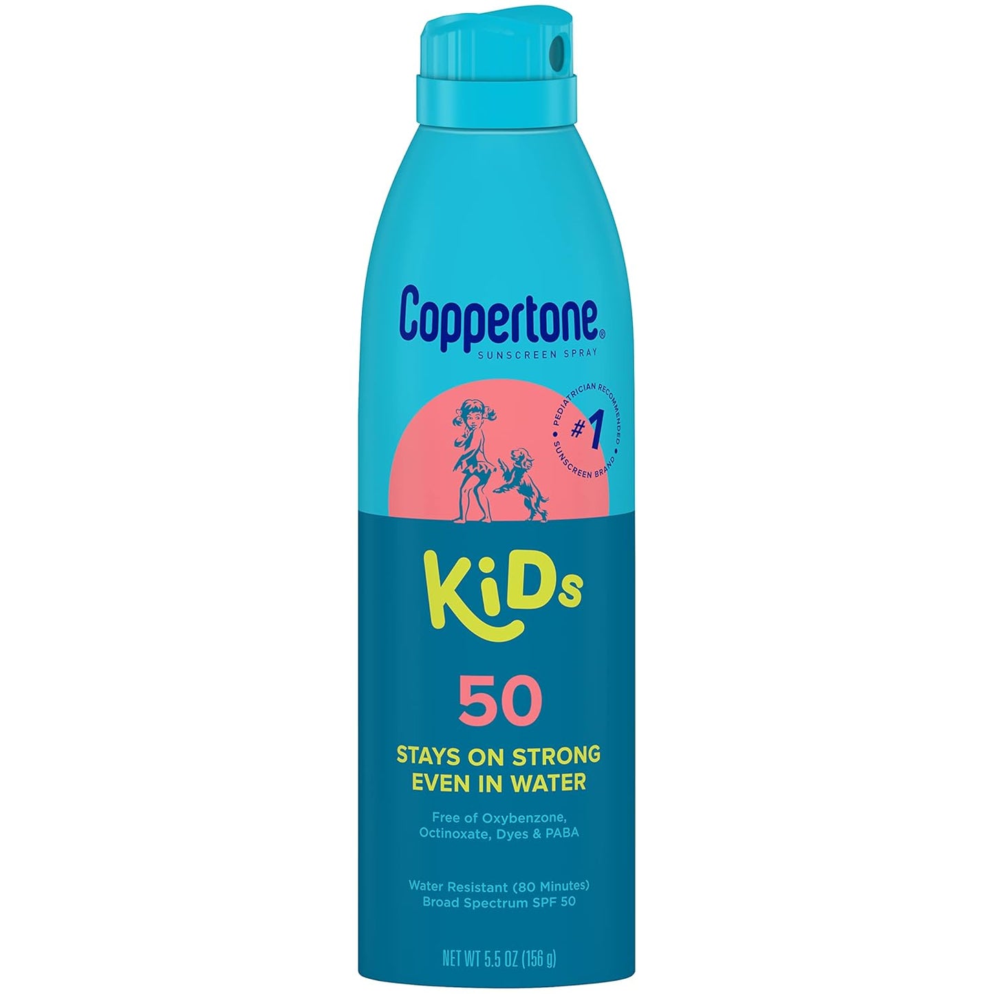 Coppertone Kids Water Resist Sunscreen Spray SPF 50, 5.5 oz