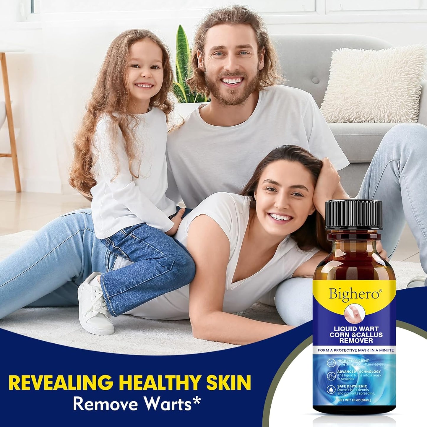 Bighero Liquid Wart, Corn, & Callus Remover (2 Pack, 2 oz total) Exp. 11/26