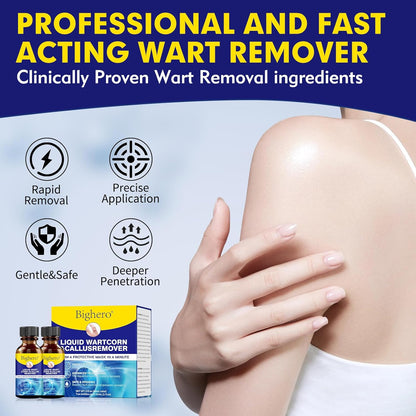 Bighero Liquid Wart, Corn, & Callus Remover (2 Pack, 2 oz total) Exp. 11/26