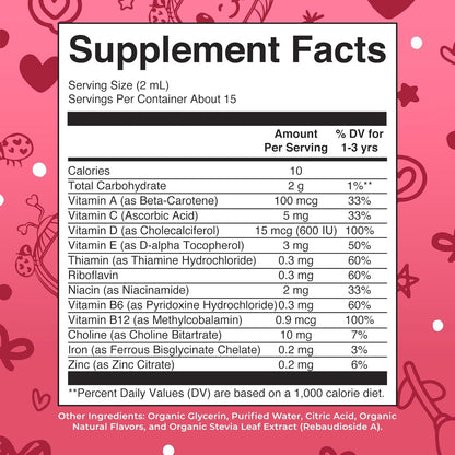 Mary Ruth's Toddler Multi-Vitamin Liquid Drops w/ Iron, Orange Vanilla, 4 oz, Exp. 9/26