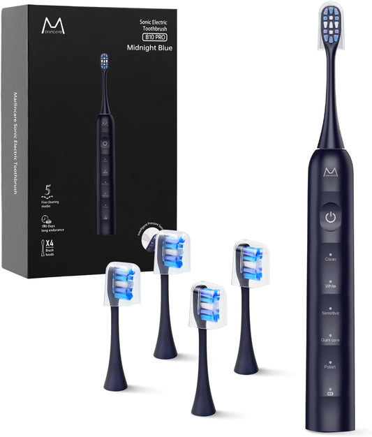 Marlincare Sonic Electric Toothbrush B10, Midnight Blue - New!