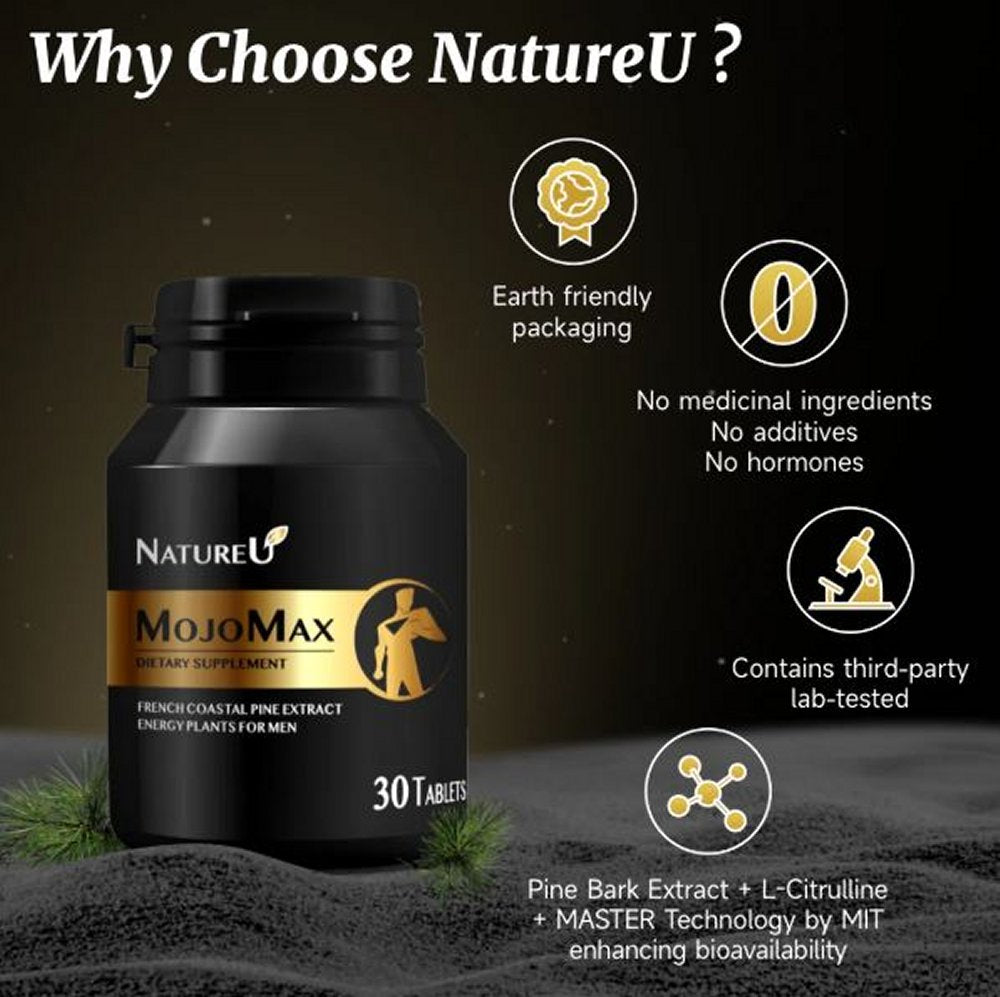 MojoMax by NatureU, Energy Supplement (2 Pack, 60 Tabs Total) - Exp. 5/26