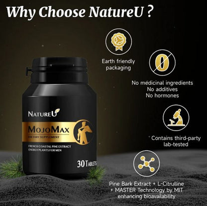 MojoMax by NatureU, Energy Supplement (2 Pack, 60 Tabs Total) - Exp. 5/26