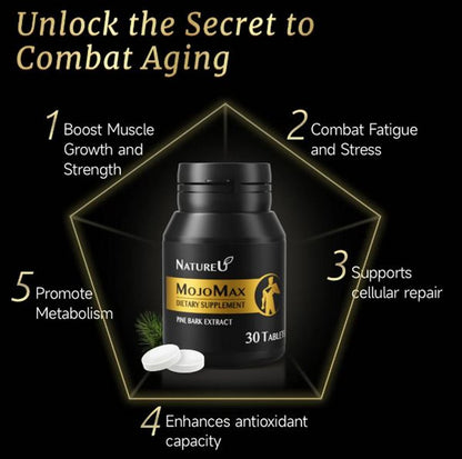 MojoMax by NatureU, Energy Supplement (2 Pack, 60 Tabs Total) - Exp. 5/26