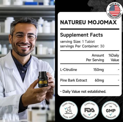 MojoMax by NatureU, Energy Supplement (2 Pack, 60 Tabs Total) - Exp. 5/26