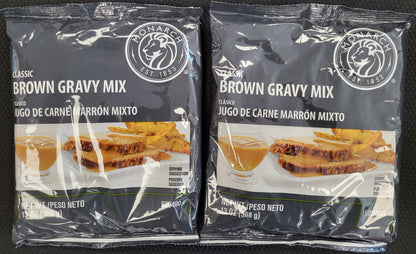 Genuine Monarch Classic Brown Gravy Mix, 13 oz Bags, Exp. 5/27