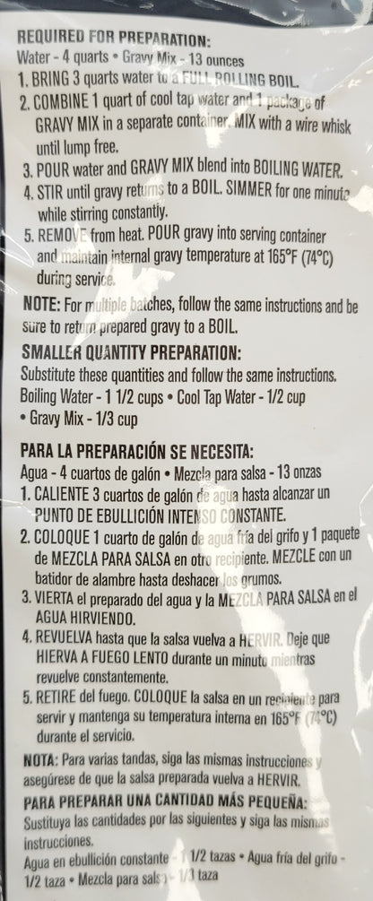 Genuine Monarch Classic Brown Gravy Mix, 13 oz Bags, Exp. 5/27