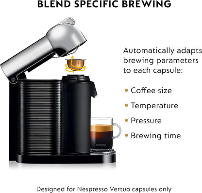 Breville Nespresso Vertuo Coffee & Espresso Maker, Chrome - New!