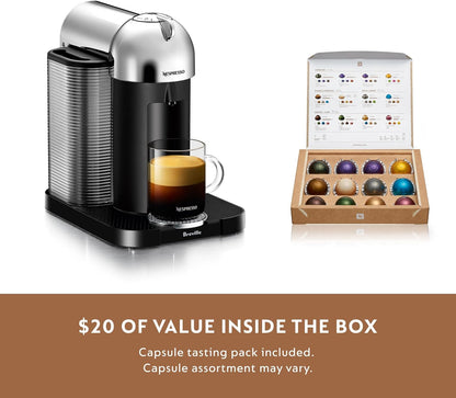 Breville Nespresso Vertuo Coffee & Espresso Maker, Chrome - New!
