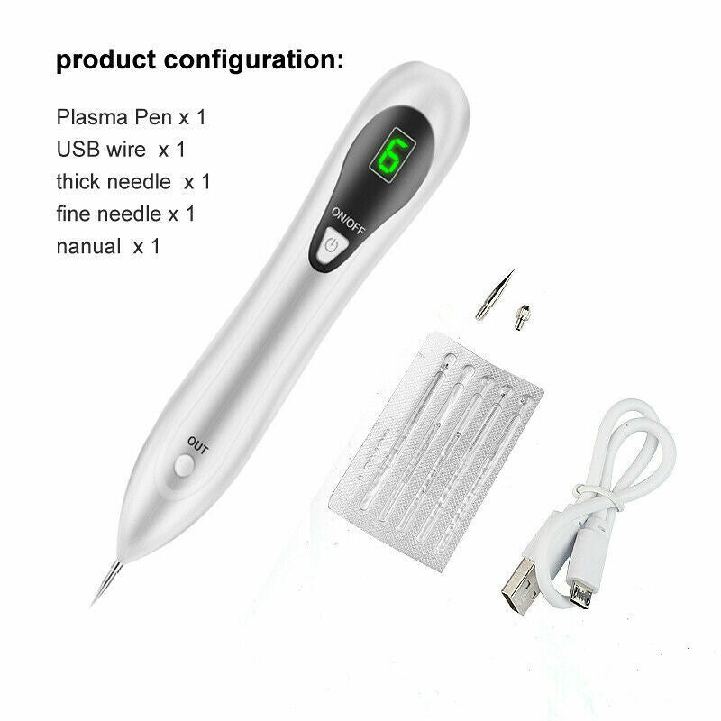 Anti Aging Laser Plasma Pen, 6 Speed - Mole, Spot, Wart, Tag, Tatoo Removal
