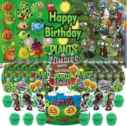 Plants vs Zombies Happy Birthday Decoration Kit, 40 pcs