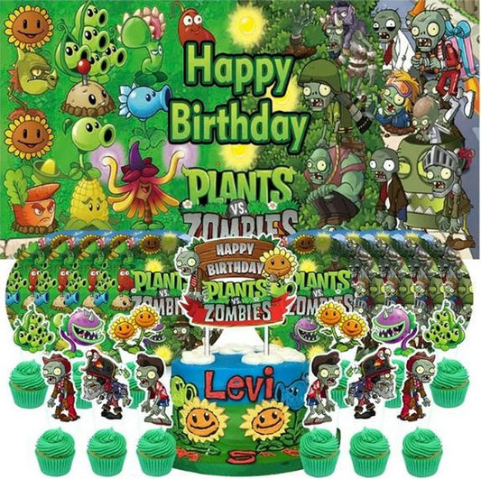 Plants vs Zombies Happy Birthday Decoration Kit, 40 pcs
