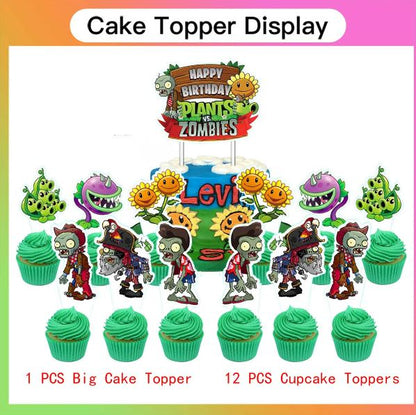 Plants vs Zombies Happy Birthday Decoration Kit, 40 pcs