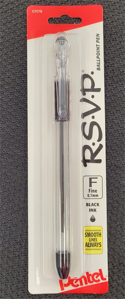 Pentel RSVP Black Ballpoint Pen