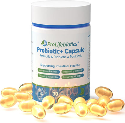 ProLifebiotics 3-in-1 Probiotics for Gut and Digestive Health, 30 Caps, Exp 4/26