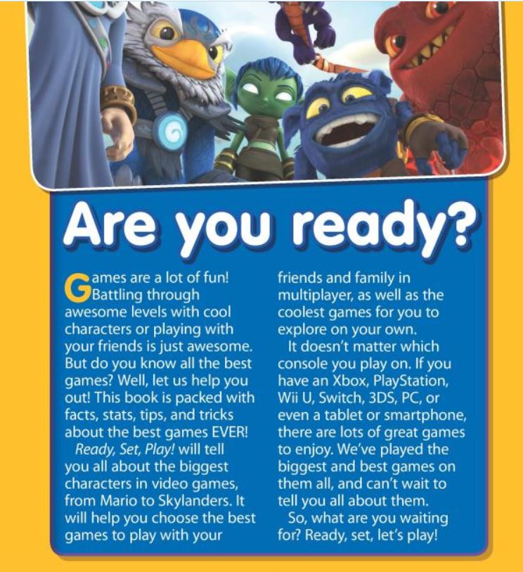 Ready, Set, Play! (Game On!) 128 pages - by Scholastic