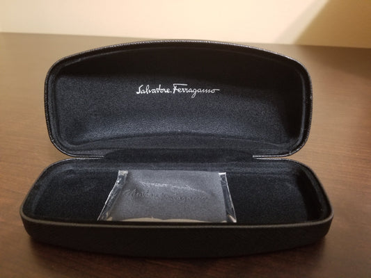 Salvatore Ferragamo Sunglass / Eyewear Case (Black) w/ Cloth - New