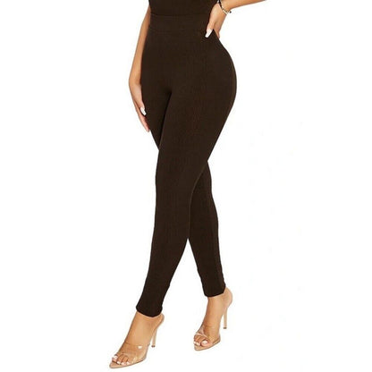 Naked Wardrobe Snatched to the Side Ribbed Leggings (Black, P0354), New w/Tag