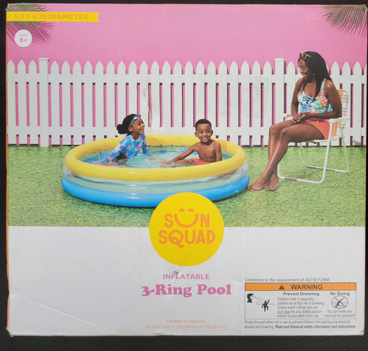 Sun Squad Inflatable 3 Ring pool