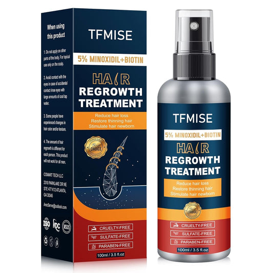 TFMISE 5% Minoxidil + Biotin Hair Regrowth Treatment, 3.5 oz, Exp. 9/27