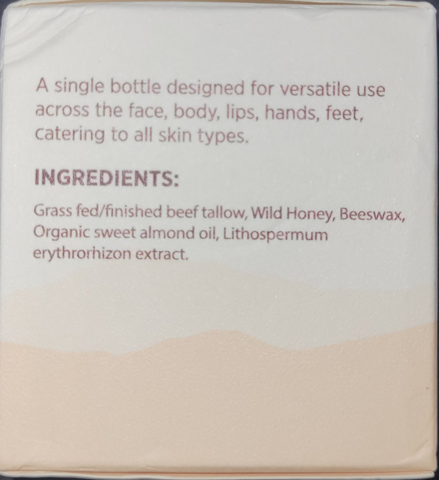 Natural Whipped Tallow Cream, Face & Body Moisturizer, 4 oz, Exp. 6/27