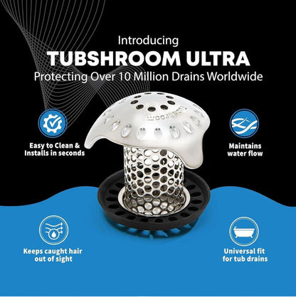 TubShroom Ultra (Stainless) Strainer Plus StopShroom, New!