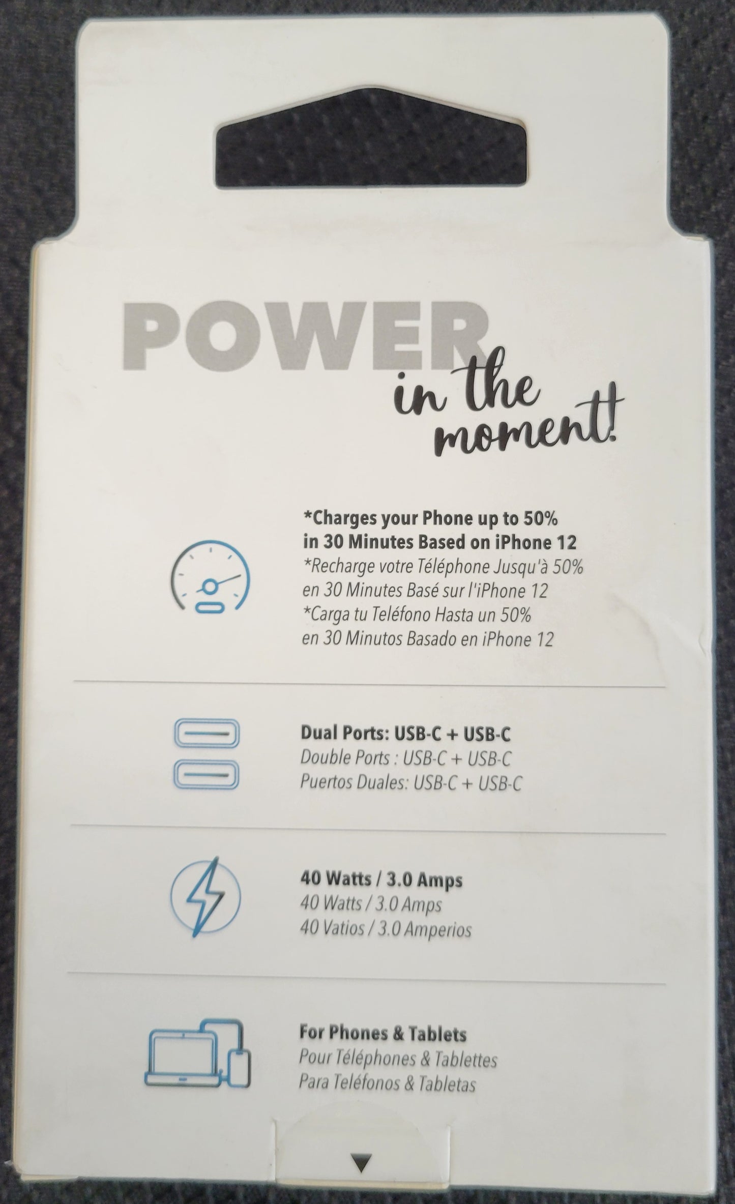 Cellairis Dual USB-C + USB-C  40w Wall Charger, 50% in 30 mins - New!