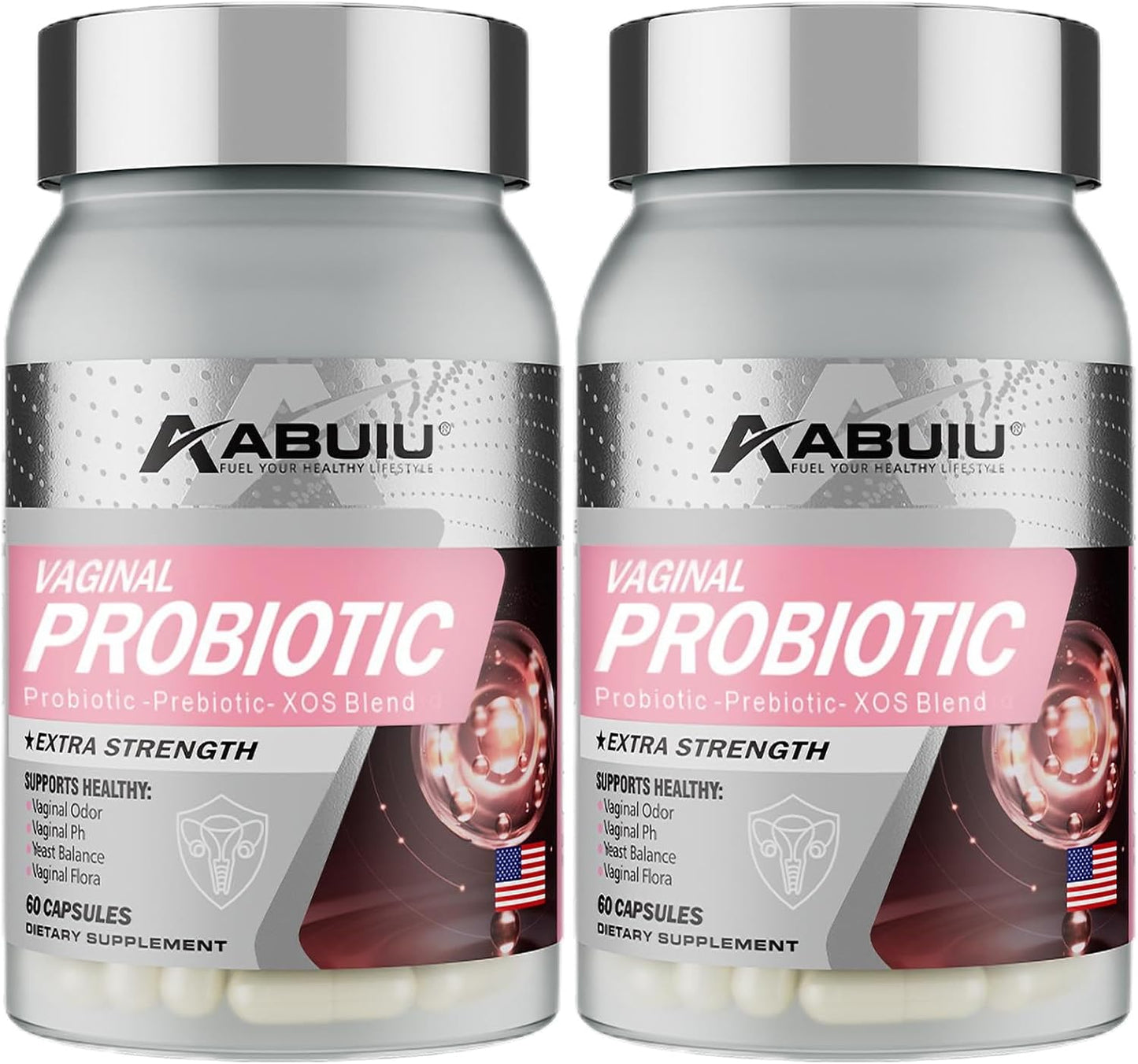 Abuiu Vaginal Probiotic for Women PH Balance (2 packs for a total of 120 Caps - New, Sealed)