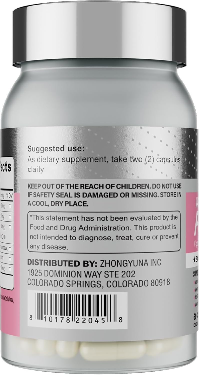 Abuiu Vaginal Probiotic for Women PH Balance (2 packs for a total of 120 Caps - New, Sealed)