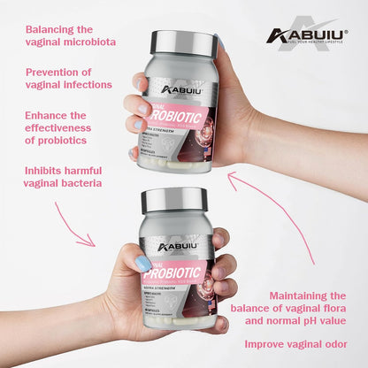 Abuiu Vaginal Probiotic for Women PH Balance (2 packs for a total of 120 Caps - New, Sealed)