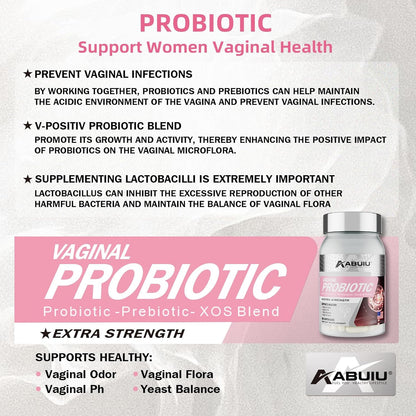 Abuiu Vaginal Probiotic for Women PH Balance (2 packs for a total of 120 Caps - New, Sealed)