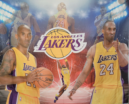 Kobe Bryant Montage, silk fabric wall art poster, 72" x 58"