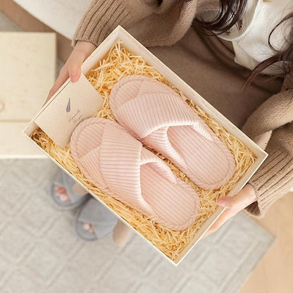 Yearntown Lt. Pink Women Slippers - Size Fits All, Memory Foam, Anti-Slip - New!