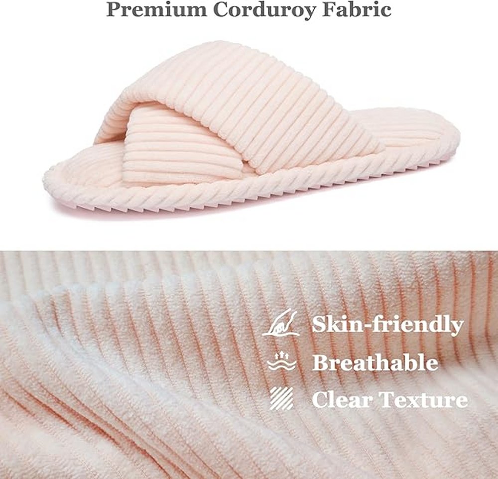 Yearntown Lt. Pink Women Slippers - Size Fits All, Memory Foam, Anti-Slip - New!