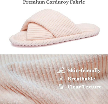 Yearntown Lt. Pink Women Slippers - Size Fits All, Memory Foam, Anti-Slip - New!