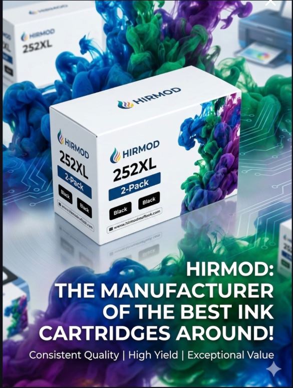 2Pc 252XL Black Ink Cartridges Compatible For Epson WorkForce WF-3630 7710 7720 - NEW!