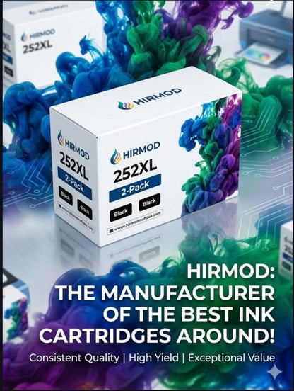 2Pc 252XL Black Ink Cartridges Compatible For Epson WorkForce WF-3630 7710 7720 - NEW!