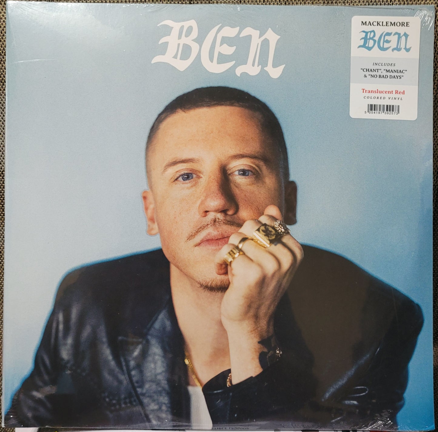 Macklemore "BEN" Translucent Red Vinyl, 2 LP Set, Release 2023, New!