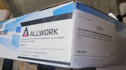Allwork 075H 3-pack (4KCMY) toner for Canon Color imageClass (LBP646Cdw) New OB