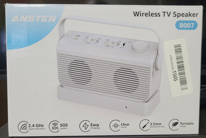 Ansten Wireless TV Speaker B007, 2.4G Wireless, w/ SOS Switch, New, Free Ship!