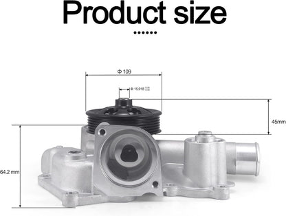 AULINK AW6653 Water Pump for Grand Cherokee, Hemi 5.7L & 6.4L (OEM# 53022340AC)