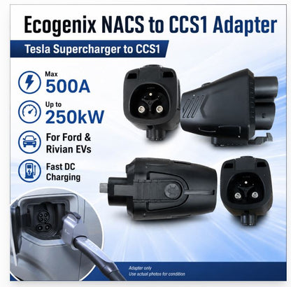 Ecogenix Tesla Supercharger to CCS1 Adapter, 500A 1000V EV Fast Charger - NEW!