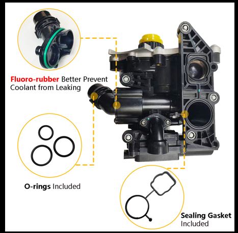 Water Pump Thermostat Housing Assembly For VW Golf Passat Tiguan AUDI A3/S3 A4 - NEW!