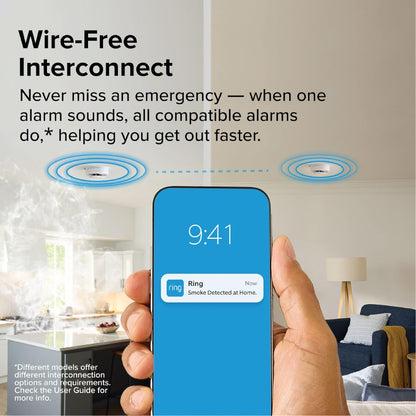 Kidde RGCUDR-RW Smart Smoke & Carbon Monoxide Alarm - w/ Ring App - New!