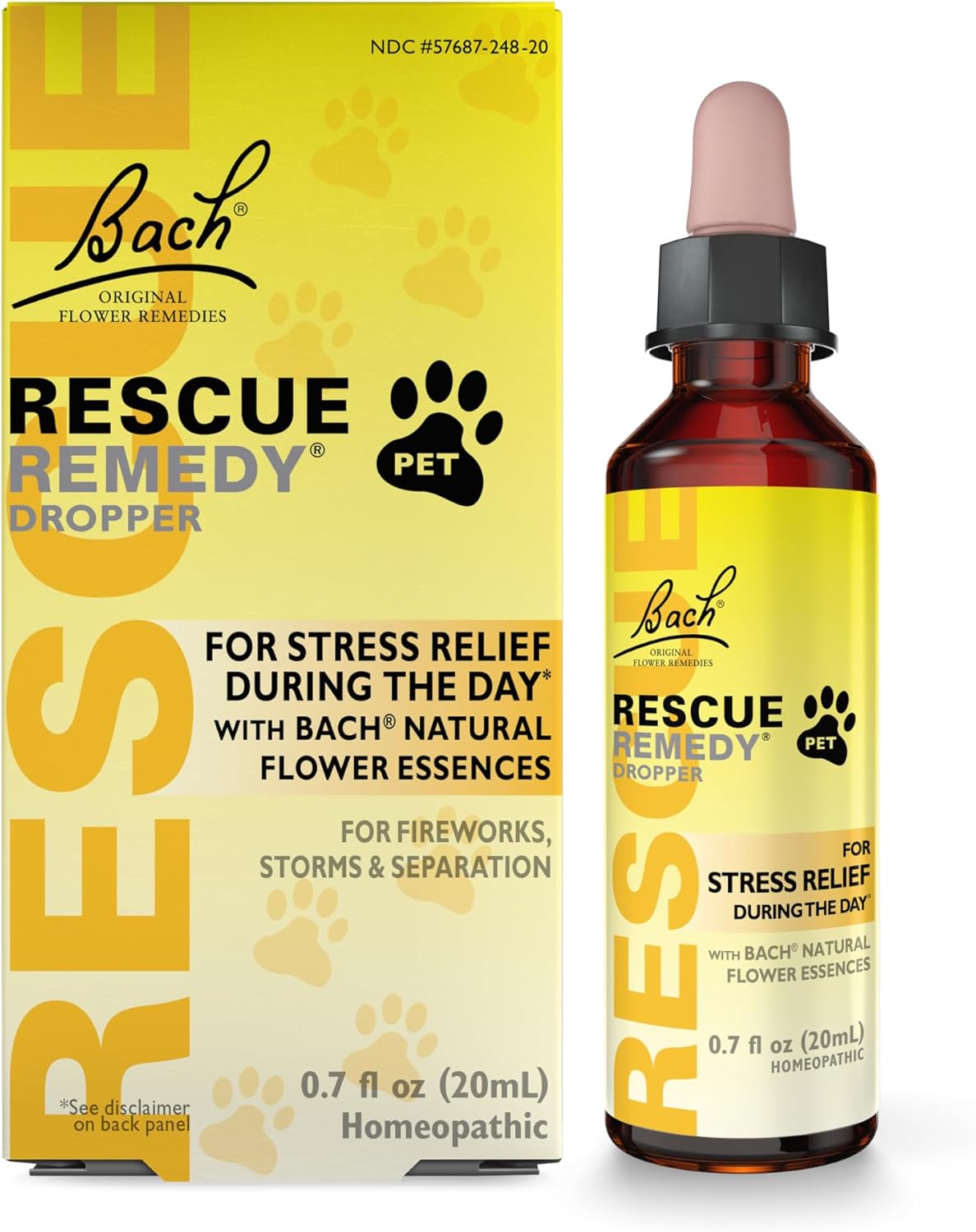 Bach Rescue Remedy Stress Relief, for (Dogs & Cats, Other) 0.7 oz, Exp. 10/27