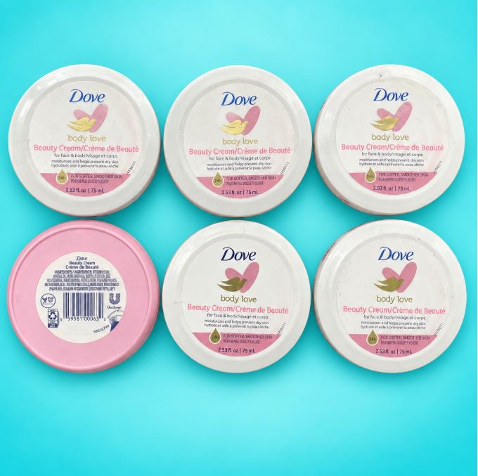 Dove Body Love Cream Lot of 6 - 24 Hr Hydration for Face & Body, 2.5OZ- NEW!